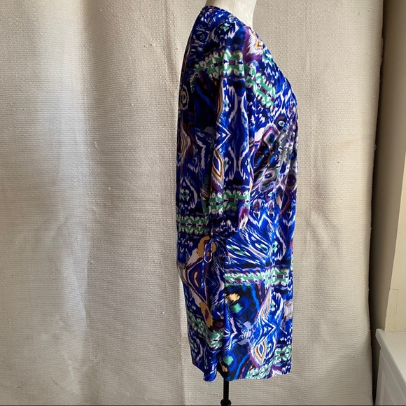 t-bags NWOT Long Sleeved Ikat Print Short Dress - Picture 4 of 8